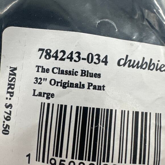Chubbies Navy The Classic Blues 32" Original Stretch Twill Pants Size L - Picture 3 of 11